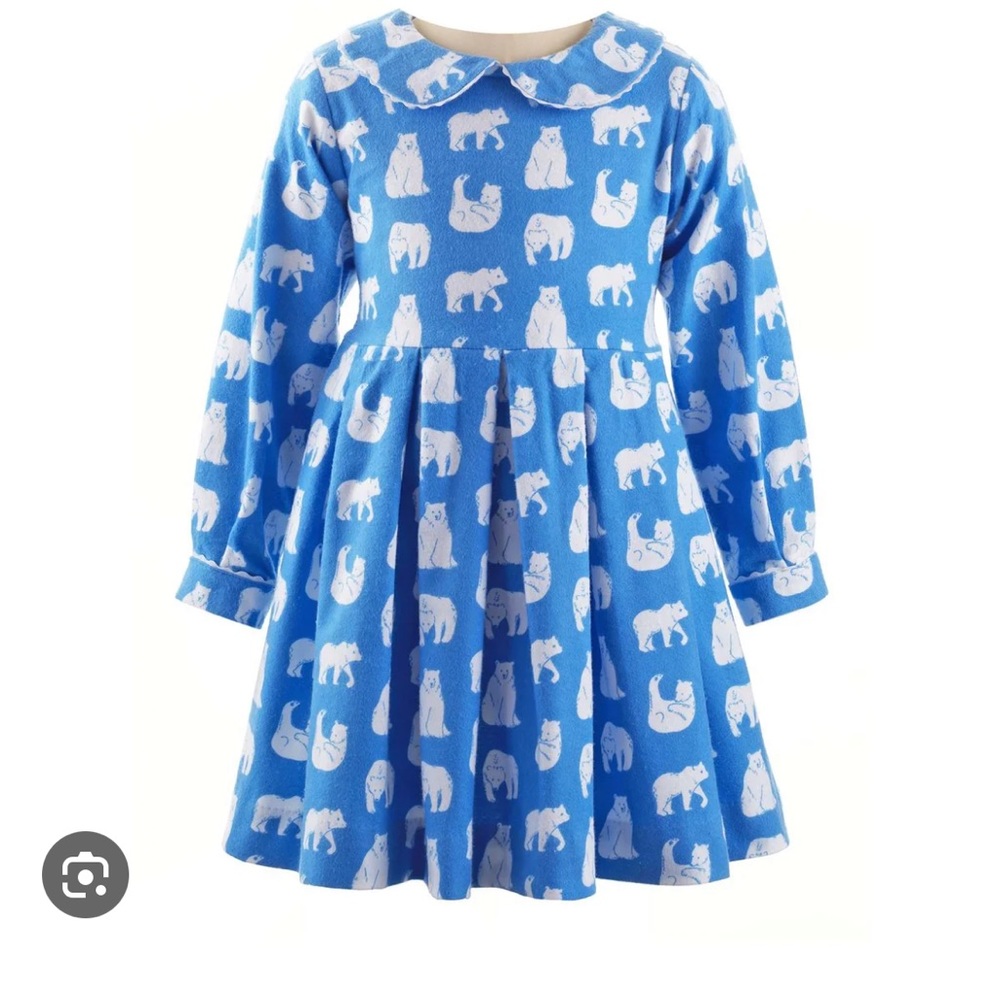 Rachel Riley Polar Bear Flannel Dress, Size 4